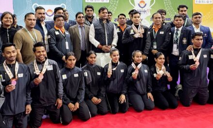 खेल मंत्री श्री गौरव गौतम ने राष्ट्रीय खेलों में हरियाणा के जिम्नास्टिक्स के खिलाड़ियों ने जीते 7 पदक, किया खिलाड़ियों को सम्मानित