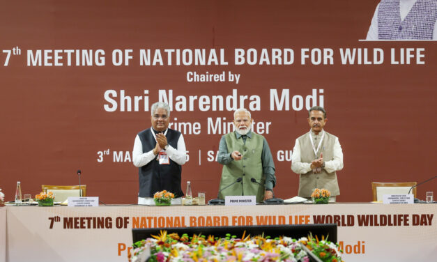 प्रधानमंत्री श्री नरेन्द्र मोदी ने आज गिर में राष्ट्रीय वन्यजीव बोर्ड की 7वीं बैठक की अध्यक्षता की