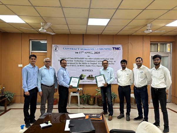 एसईसीएल बनेगा कोयला खनन के लिए पेस्ट भरण प्रौद्योगिकी का उपयोग करने वाला पहला सार्वजनिक उपक्रम