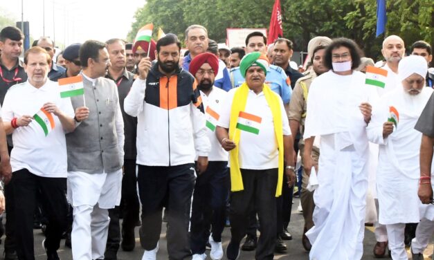 मुख्यमंत्री श्री नायब सिंह सैनी ने नशे के खिलाफ  चंडीगढ़ में निकाले गए पैदल मार्च में की शिरकत