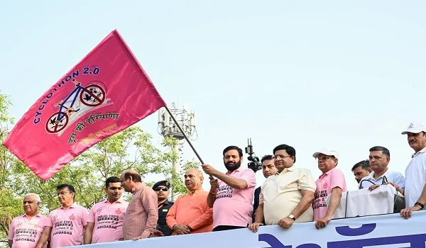 मुख्यमंत्री श्री नायब सिंह सैनी ने नशा मुक्त हरियाणा साइक्लोथॉन 2.0 को जींद से झंडी दिखाकर किया रवाना