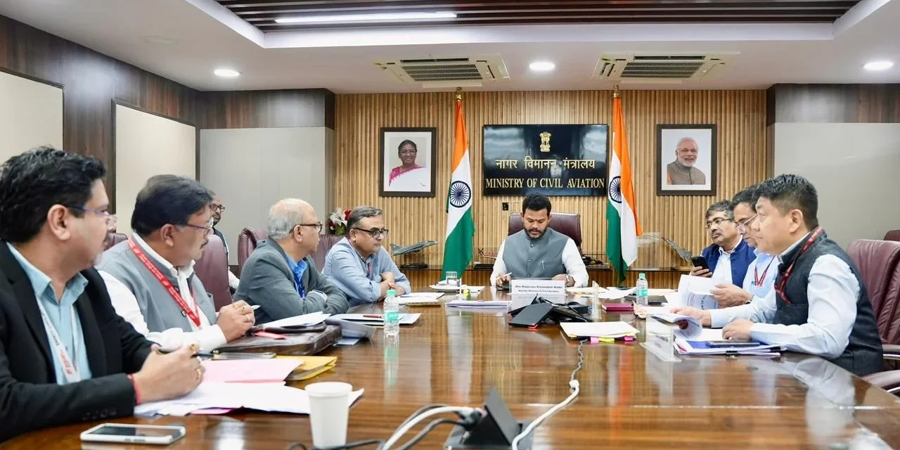नागरिक उड्डयन मंत्री राम मोहन नायडू ने एयरलाइंस कंपनियों के साथ मासिक समीक्षा बैठक की अध्यक्षता की